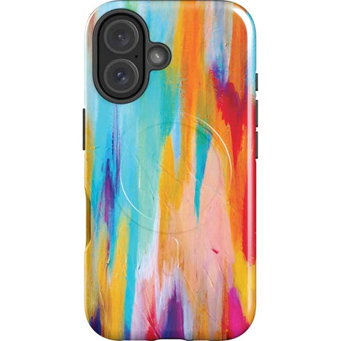 Multicolor Brush Stroke by Etta Vee iPhone 16 Plus Magsafe Impact Case